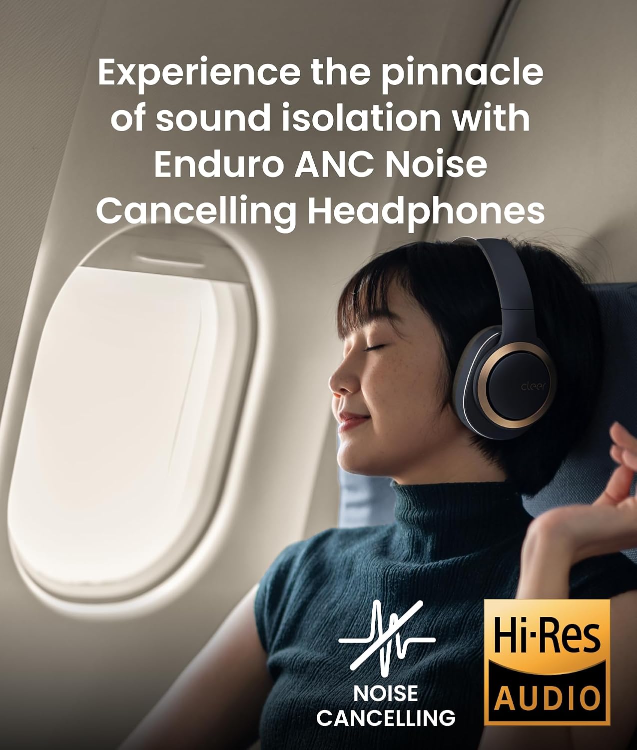 Cleer Audio Enduro ANC Noise Canceling Headphones, Dark Navy