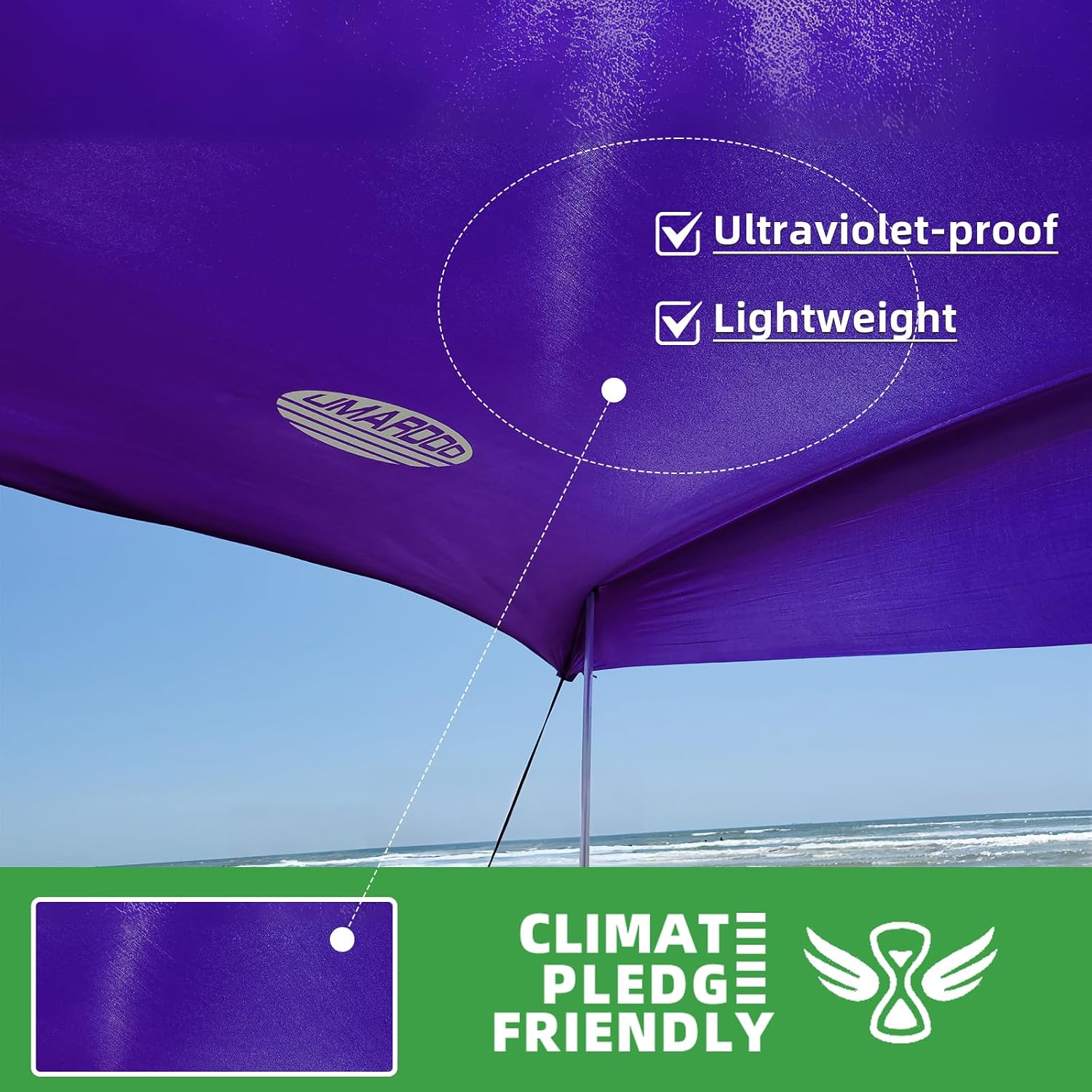 UMARDOO Family Beach Tent Canopy Sun Shade Portable 10×10FT