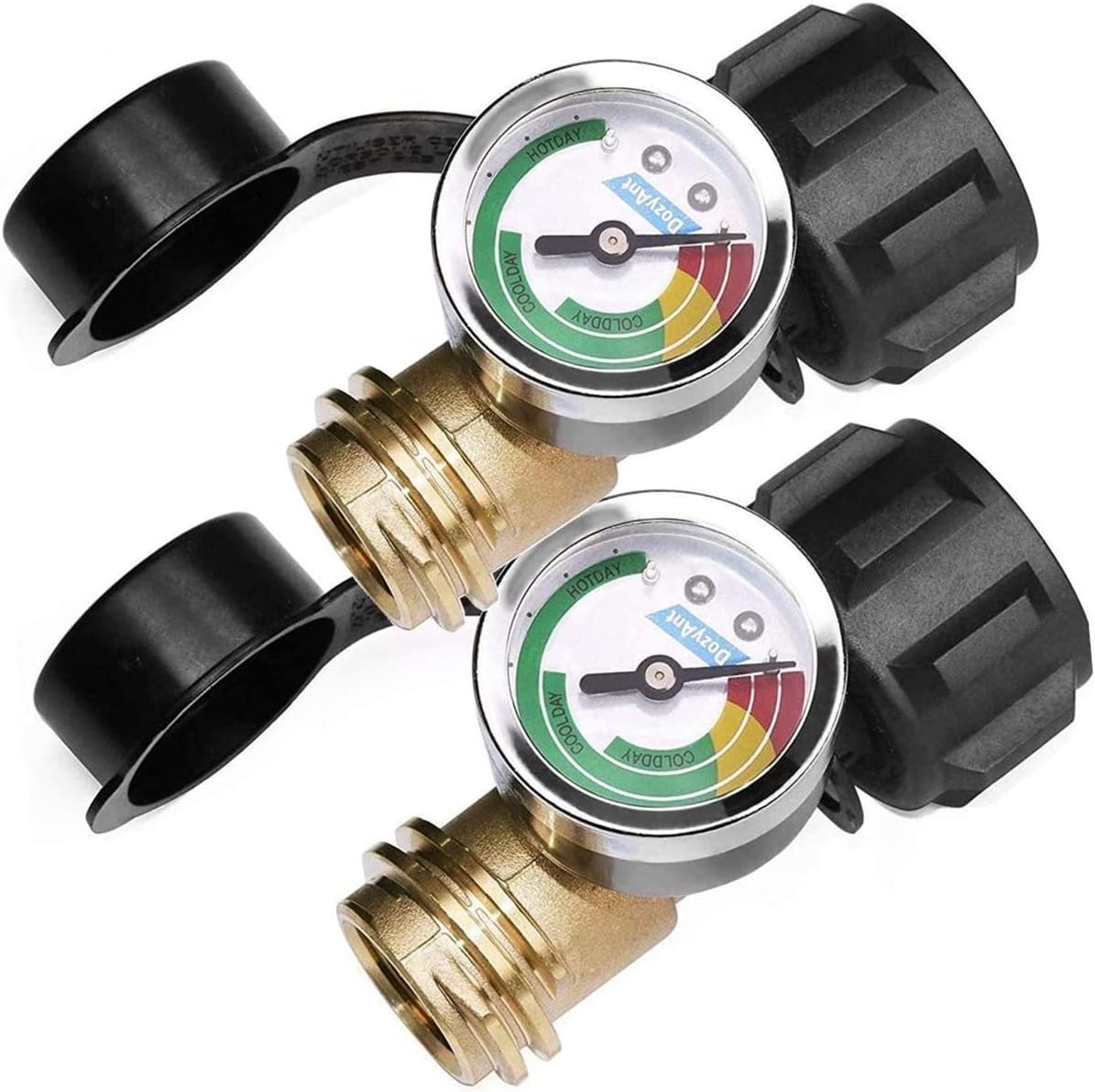 Propane Tank Gauge Level Indicator Leak Detector for 5-40 lb Tanks 2 Pack