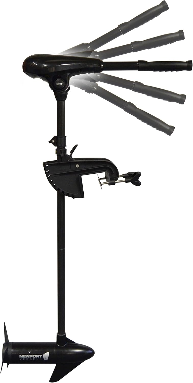 Newport X-Series 55lb Thrust Transom Mounted Saltwater Electric Trolling Motor w/LED Battery Indicator (36" Shaft)