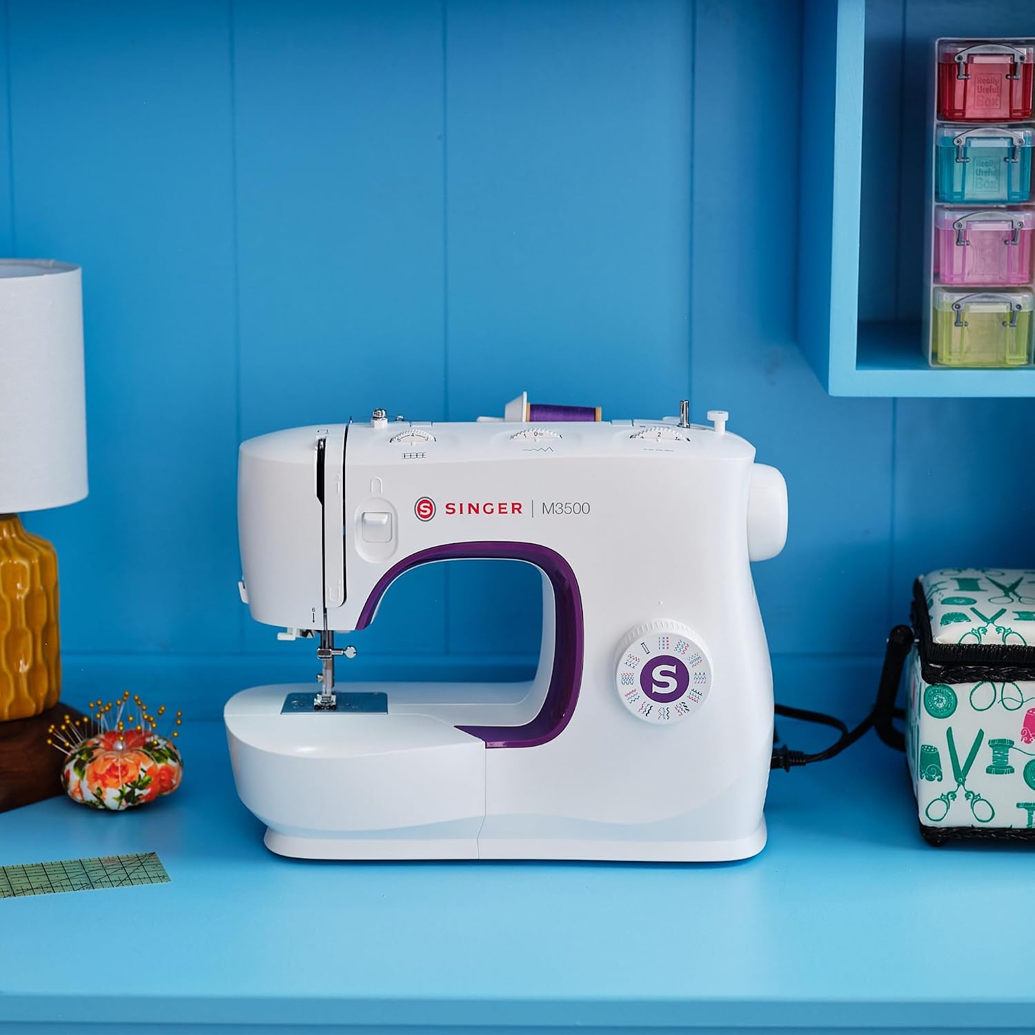 SINGER® M3500 Lightweight Portable Sewing Machine with Accessory Kit