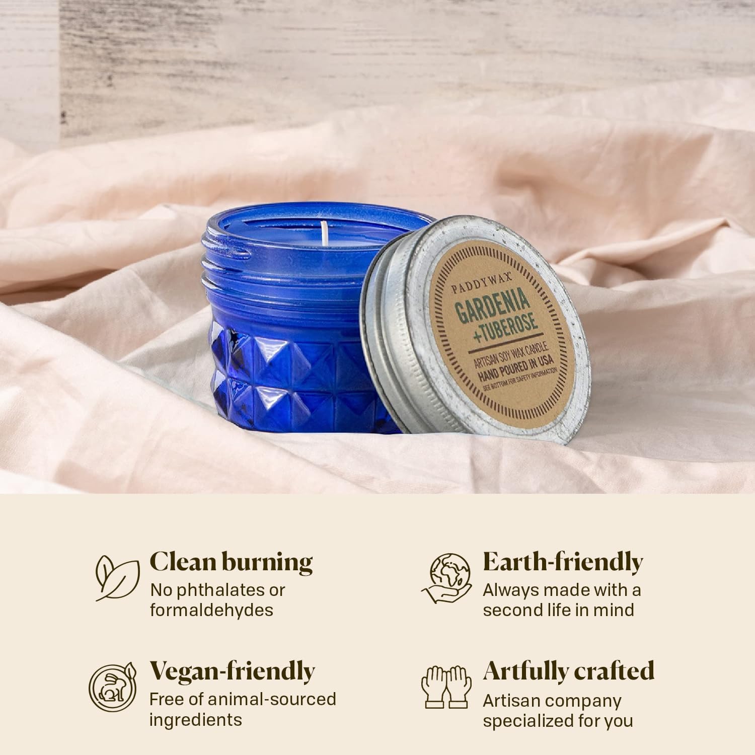 Paddywax Relish Soy Wax Artisan Candle, Balsam + Fir, 9.5 oz | Scented Candle in Glass Jar with Lid