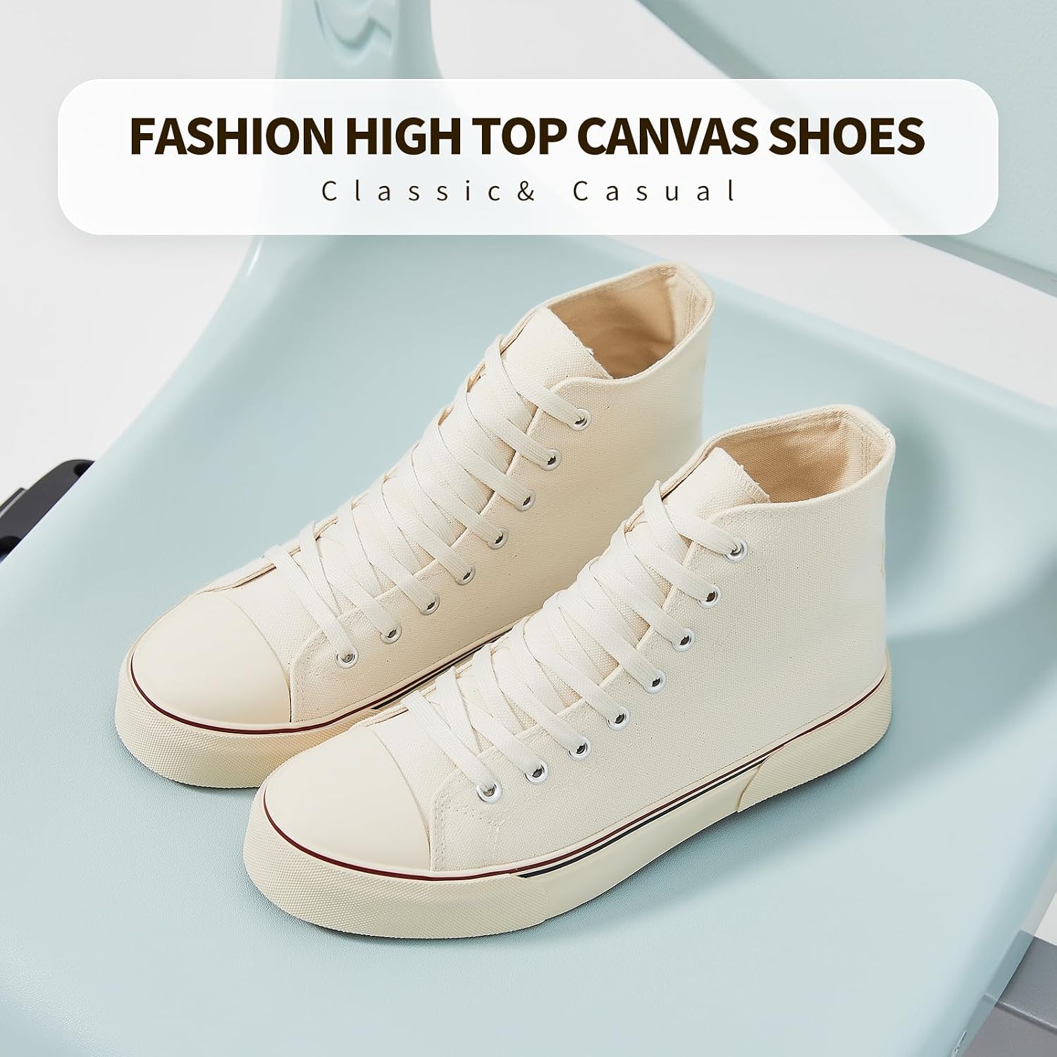 hash bubbie High Top Canvas Sneakers Fashion Walking Shoes