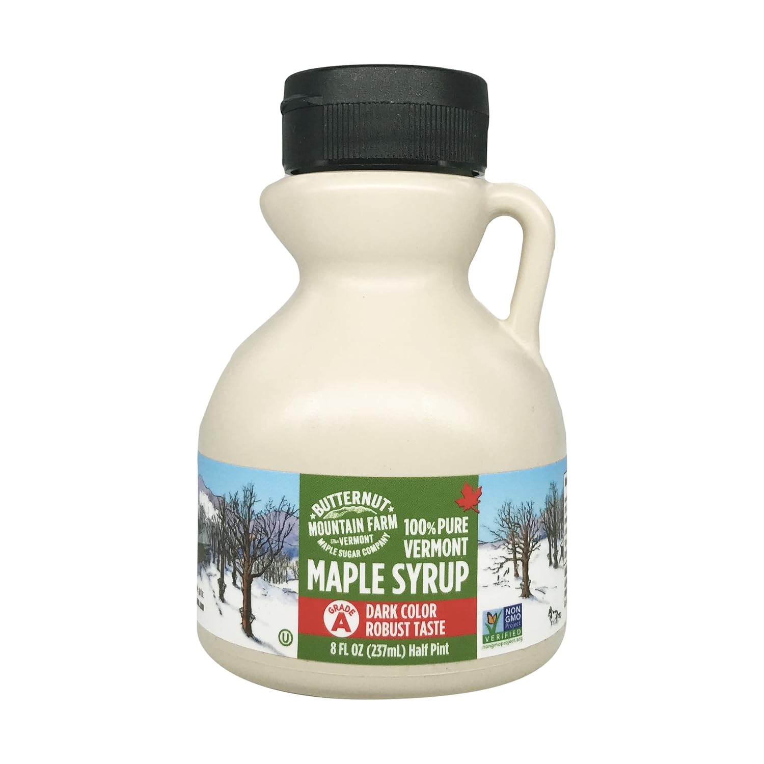 Butternut Mountain Farm, Syrup Maple Dark Robust Jug, 8 Fl Oz