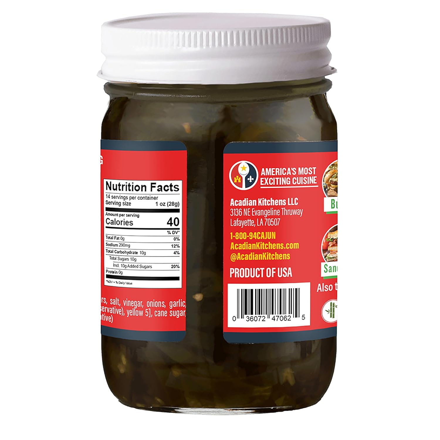 Ragin' Cajun Candied Jalapeno Slices, 12 fl oz - Pack of 2