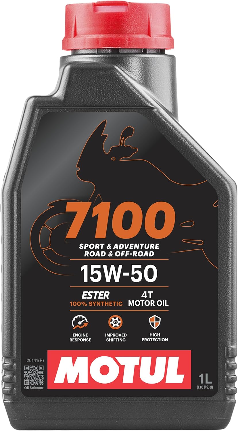 Motul 7100 4T 10W-30 Full Synthetic Motorcycle Oil - Ester Core Technology - API SP JASO MA2 Wet Clutch and DCT Safe - Engine Protection for Honda, Hero, TVS - 4 L