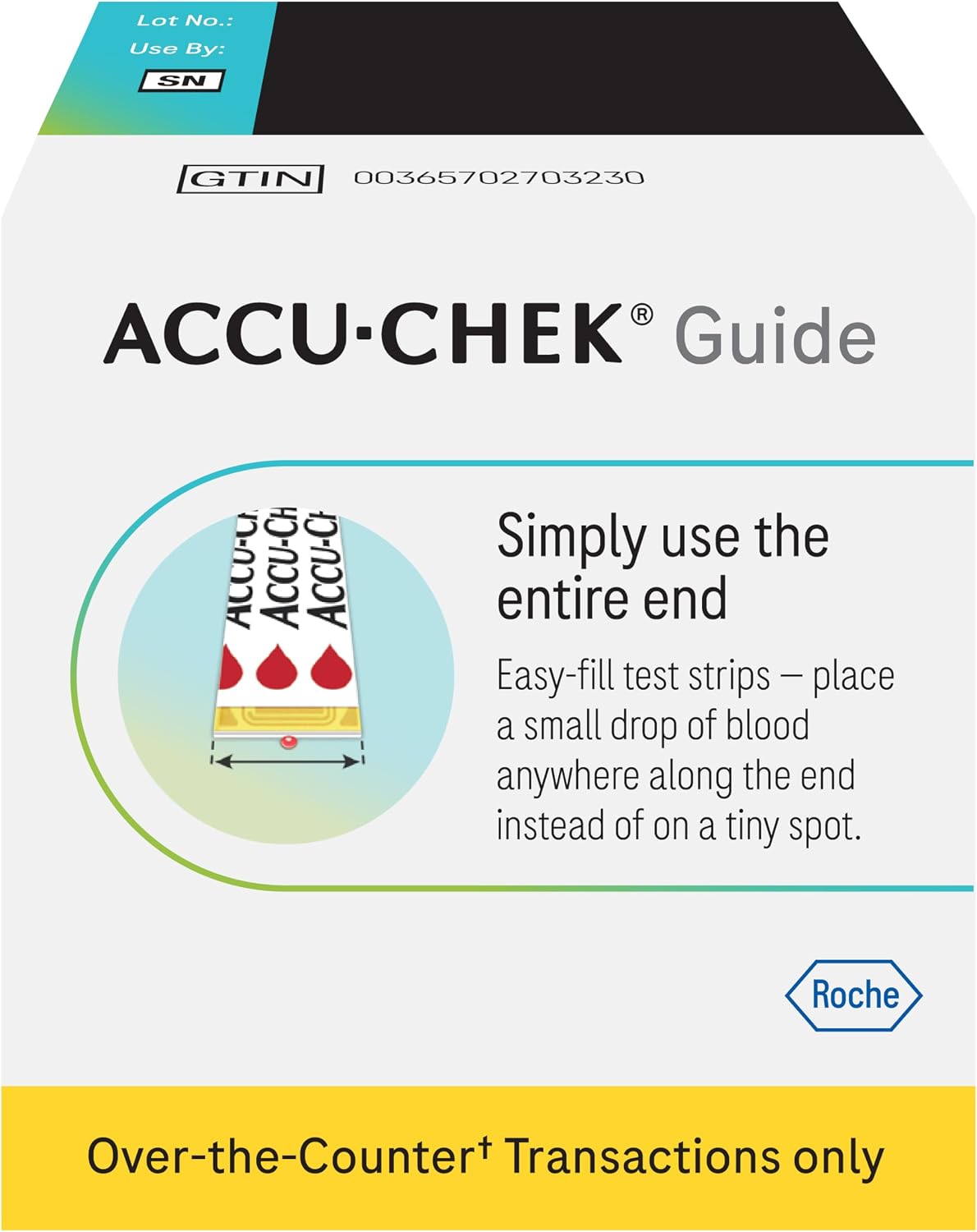Accu-Chek Guide Glucose Test Strips, Pack of 50 | Diabetic Blood Sugar Testing