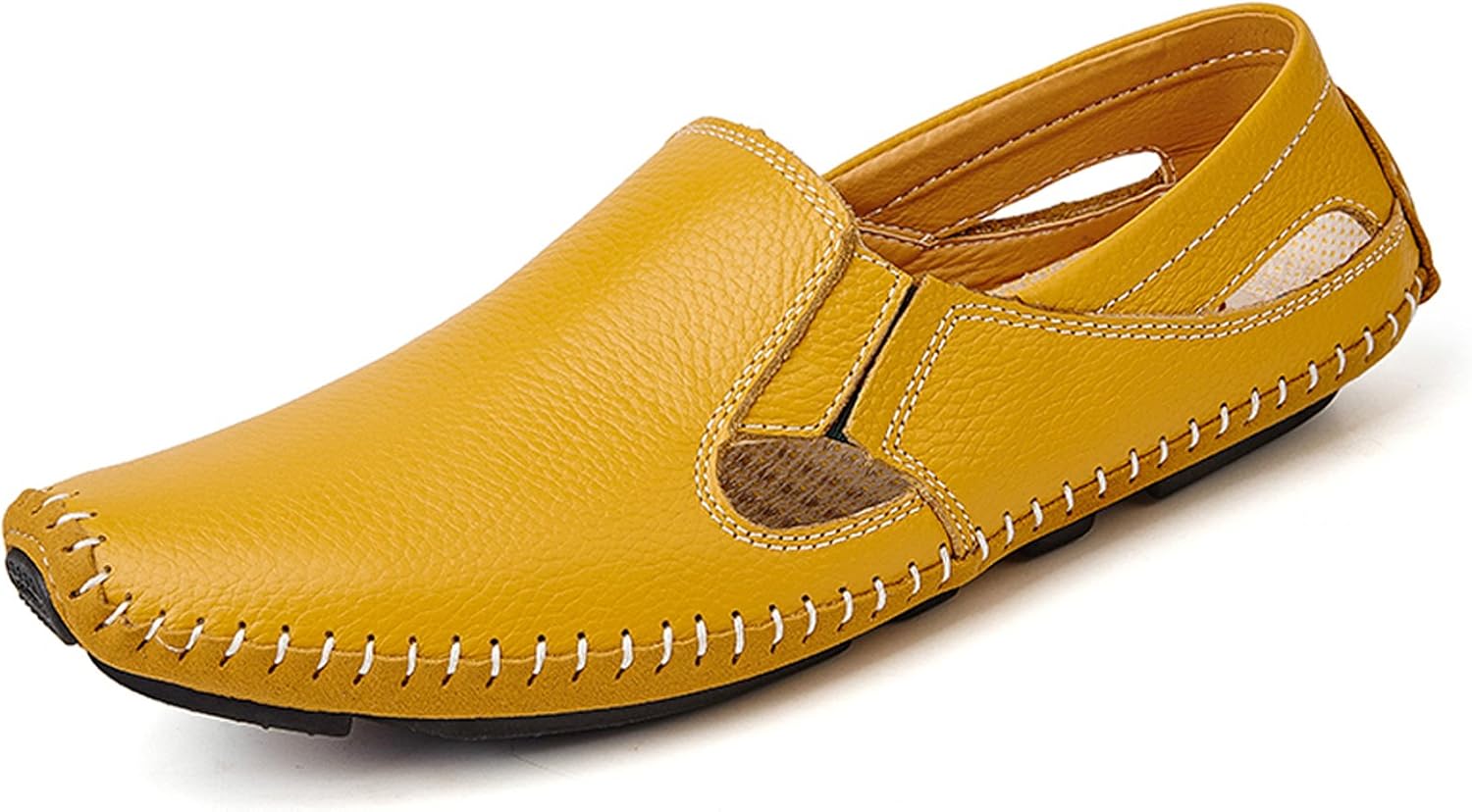 Men's Driving Shoes Leather Slipper Casual Slip on Loafers | Top Grain Leather Upper, Moccasin Toe, Slip-on, Traction Rubber Outsole, Mens Dress Shoes, Mens Casual Loafers
