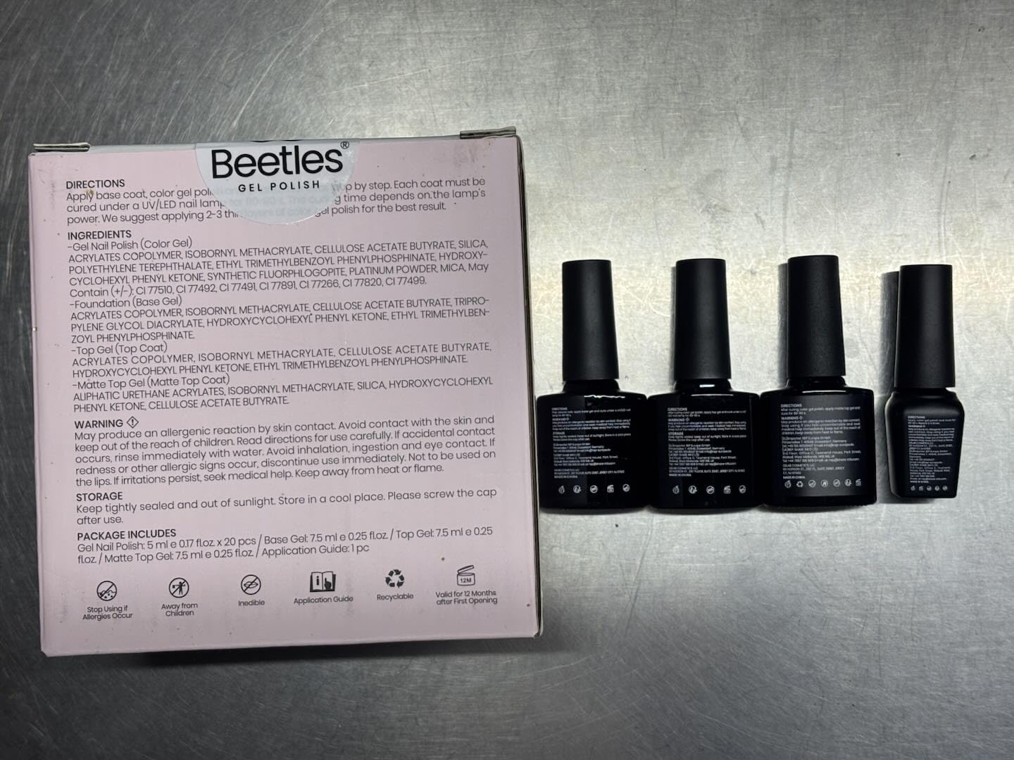 Beetles Gel Nail Polish Set with Base Glossy Matte Top Coat Macaron Gel