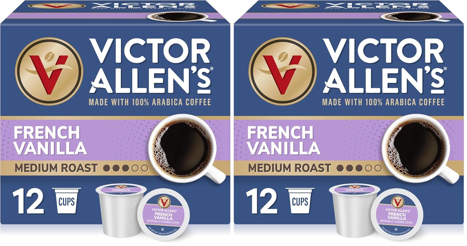Victor Allen's Coffee Hazelnut Flavored, Medium Roast, 1 Pack - 12 Count, Single Serve Coffee Pods for Keurig K-Cup Brewers