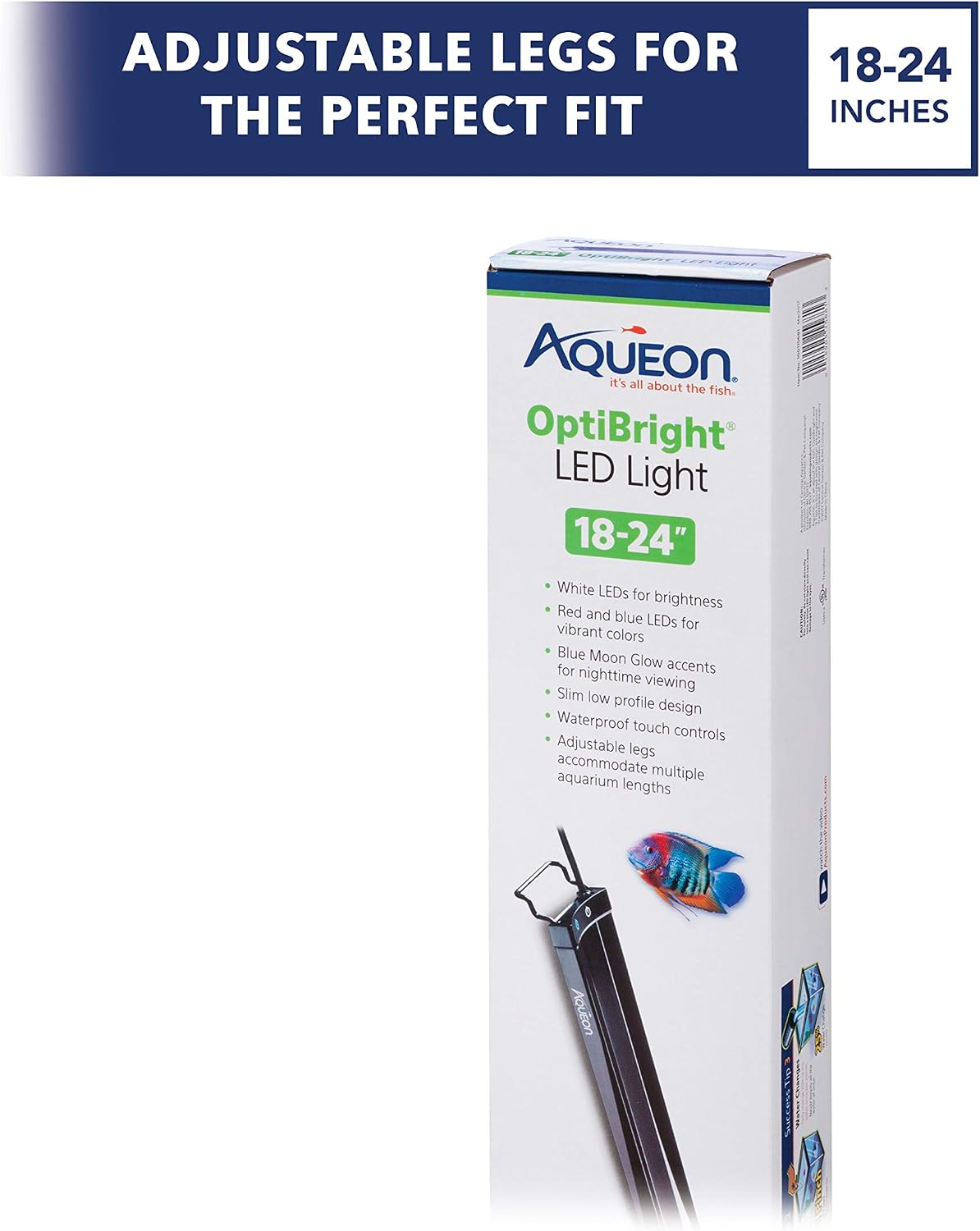 Aqueon LED OptiBright Fish Tank Aquarium Light Fixture, 48-54 Inch