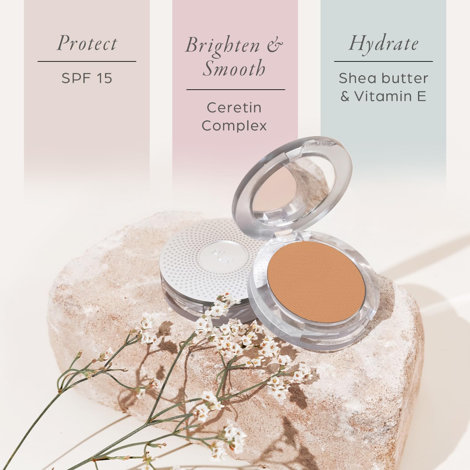 PÜR 4-in-1 Pressed Mineral Makeup Powder Foundation with SPF 15 | Buildable Foundation Coverage - Smooth, Even-Looking Complexion Makeup Delivers Custom Coverage and Comfortable Everyday Wear