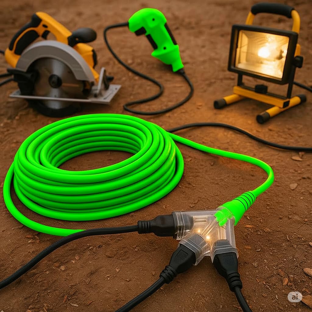 12/3 10 ft Extension Cord 3 Prong Grounded Plug 12 Gauge Extension Cord 10 ft Lighted Indoor Outdoor SJTW Heavy Duty 12 Gauge 10 feet Extension