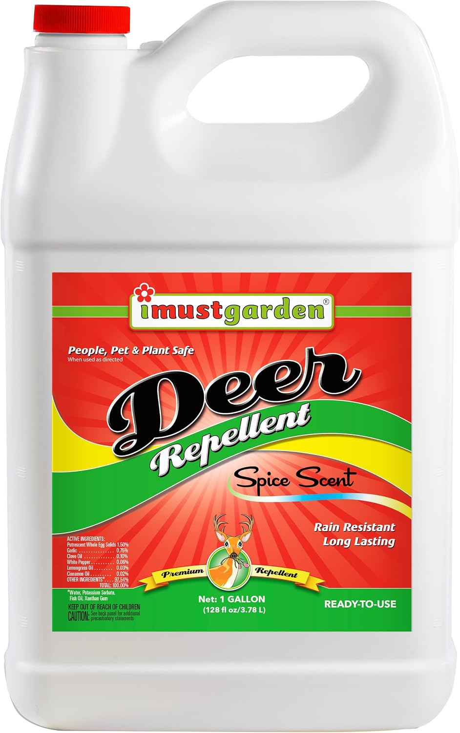 I Must Garden Deer Repellent: Powerful All-Natural Protection, 32oz Spice | Ready to Use Spray - Safe for Plants Pets & Pollinators - Pleasant Scent - Long-Lasting Control