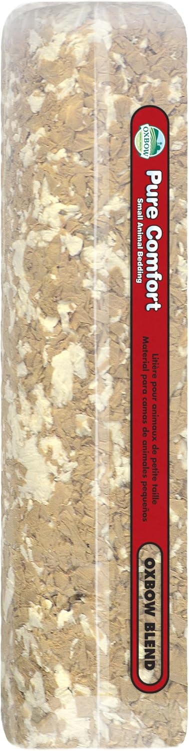 Oxbow Small Animal Bedding, Hamster, Guinea Pig, Rabbit, White, USA, 36 L | Pure Comfort, Hamster Bedding, Guinea Pig Bedding, Low Dust, Virgin Paper, Litter Box, Bunny, Rats, Gerbils, Chinchillas