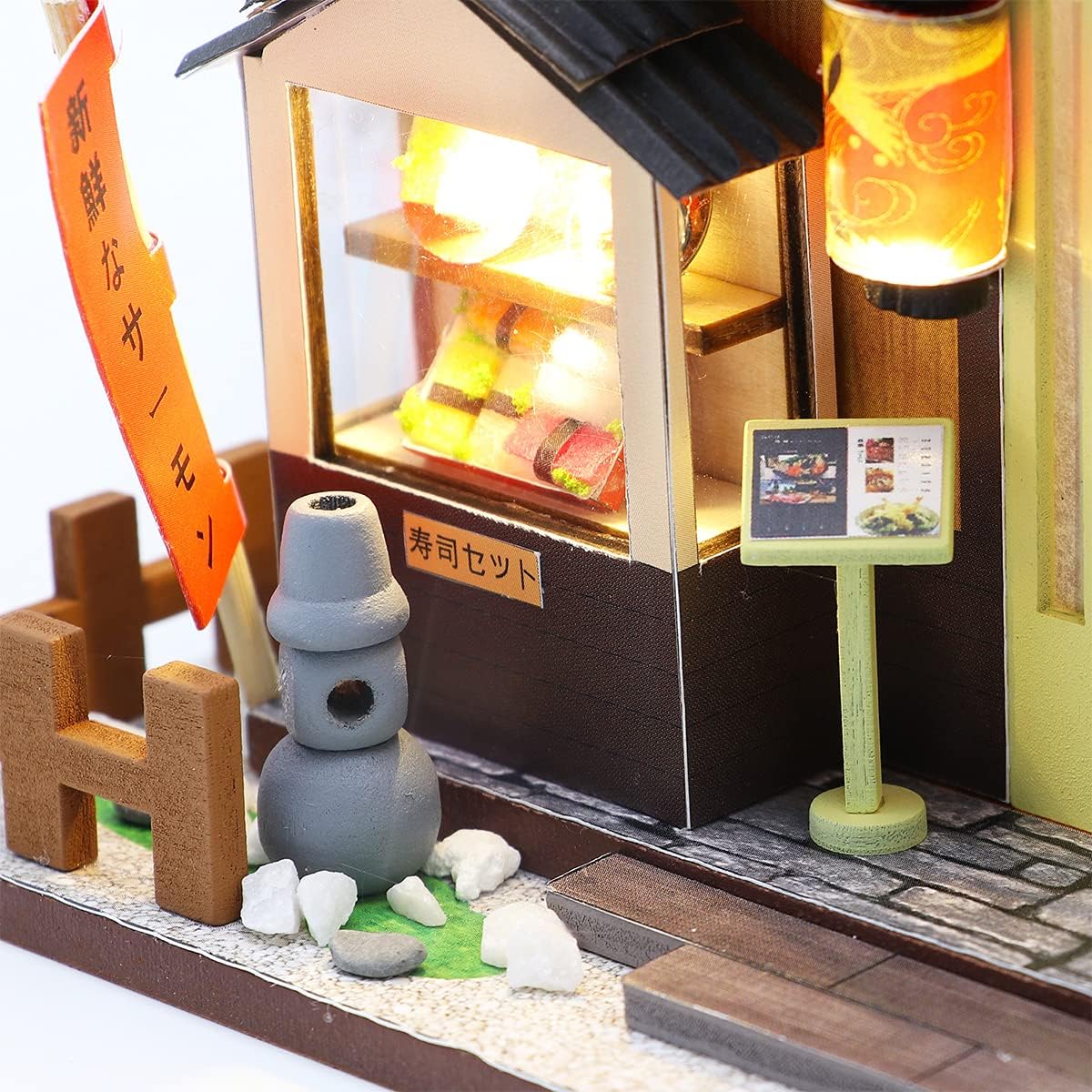 GuDoQi DIY Miniature Dollhouse Kit, Miniature House Kit 1:24 Scale, Tiny House kit with Music and Furniture Kit, Great Gift for Birthday Christmas