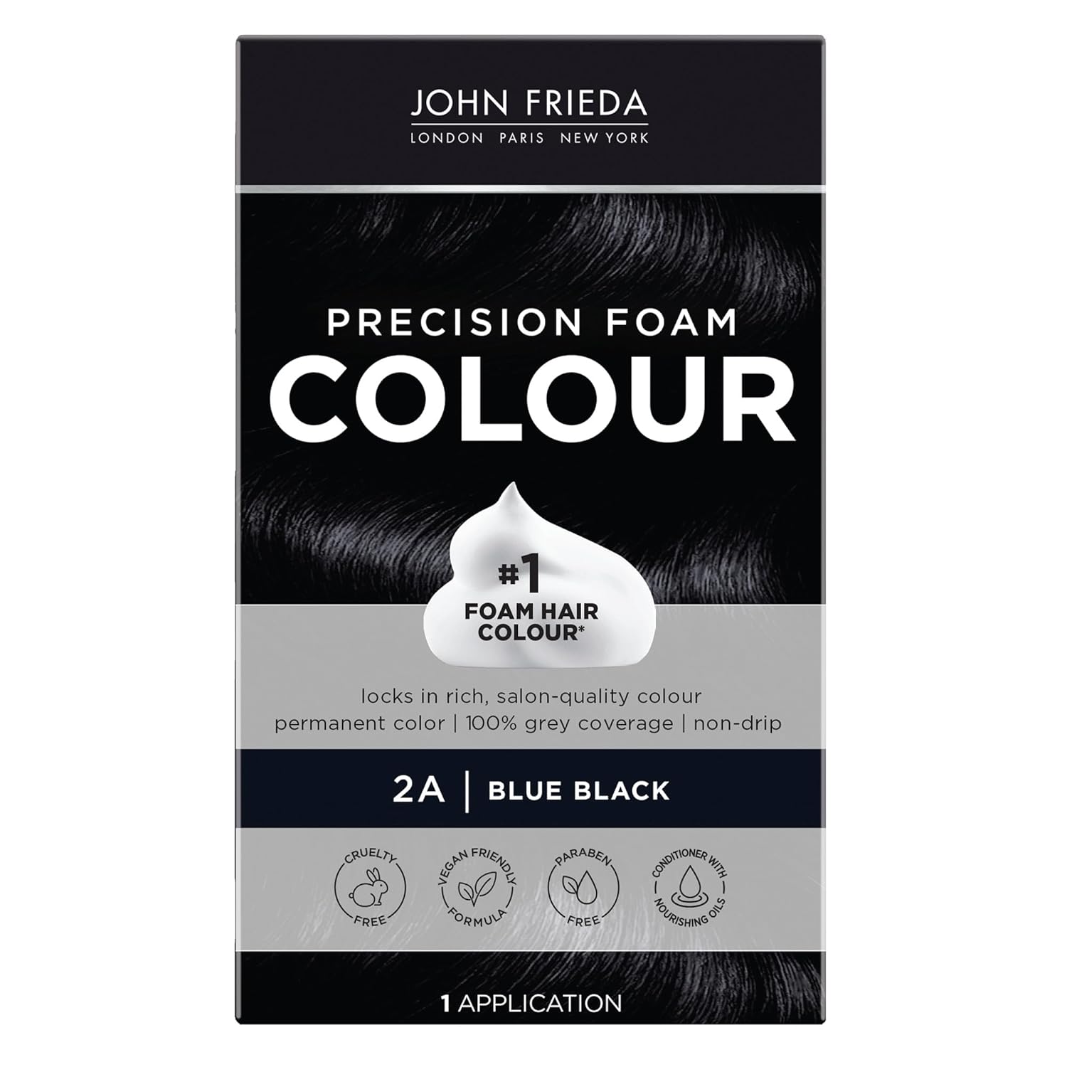 John Frieda Precision Foam Colour Light Natural Blonde 9N, 1 Application | Full Gray Coverage, Anti-Fade Color, Light Blonde Tone, Deep Saturation, Easy Foam Application