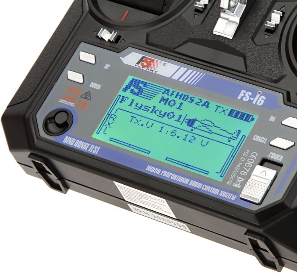 GoolRC Flysky FS-i6 AFHDS 2A 2.4GHz 6CH Radio System Transmitter for RC Helicopter Glider with FS-iA6 Receiver Mode 2