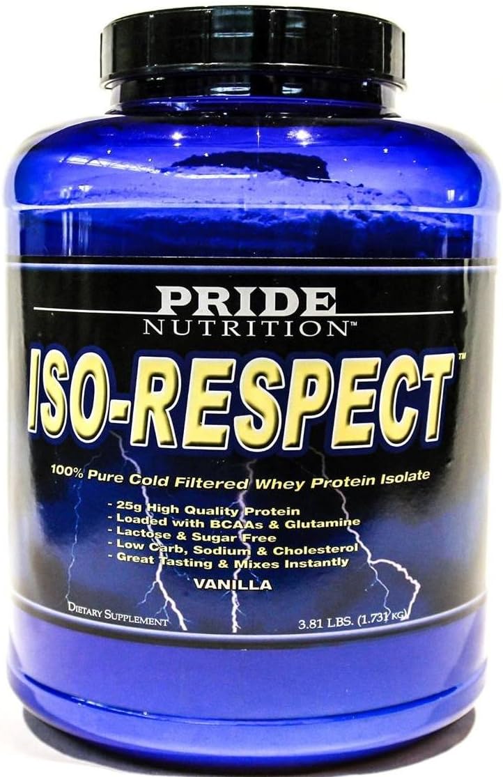 #1 Whey Protein Isolate Shake- Iso-Respect Protein Vanilla 60 Servings– Best Whey Protein Powder for Women & Men – No Lactose - Mixes with a Spoon
