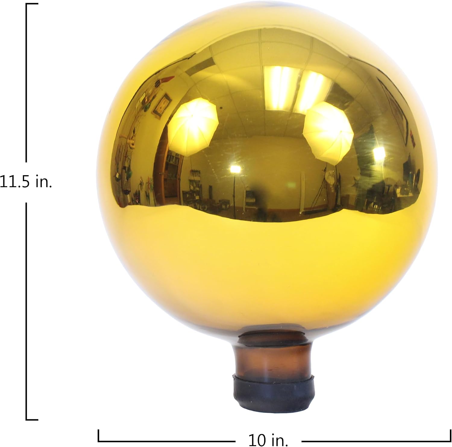 Echo Valley 8100 10-Inch Glass Gazing Globe, Mirror Finish, Blue