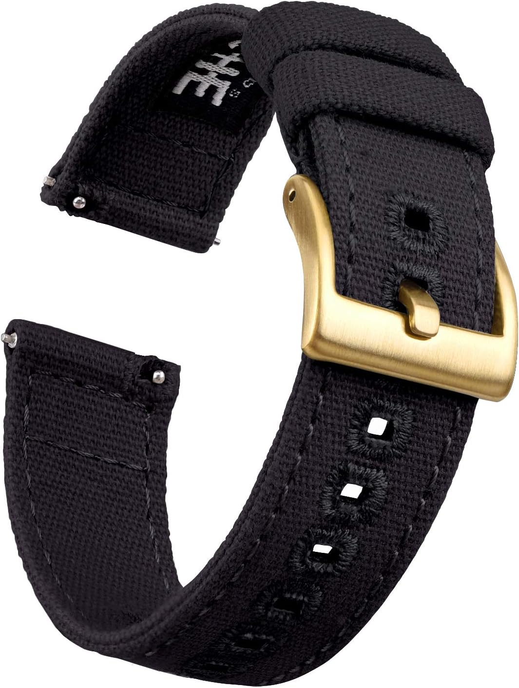 Ritche Christmas Gift Canvas Vintage Quick Release Watch Band 18mm 20mm 22mm 24mm Replacement Watch Straps for Men Women, White Elephant Gifts, Stocking Stuffers for Men, Father's Day gifts