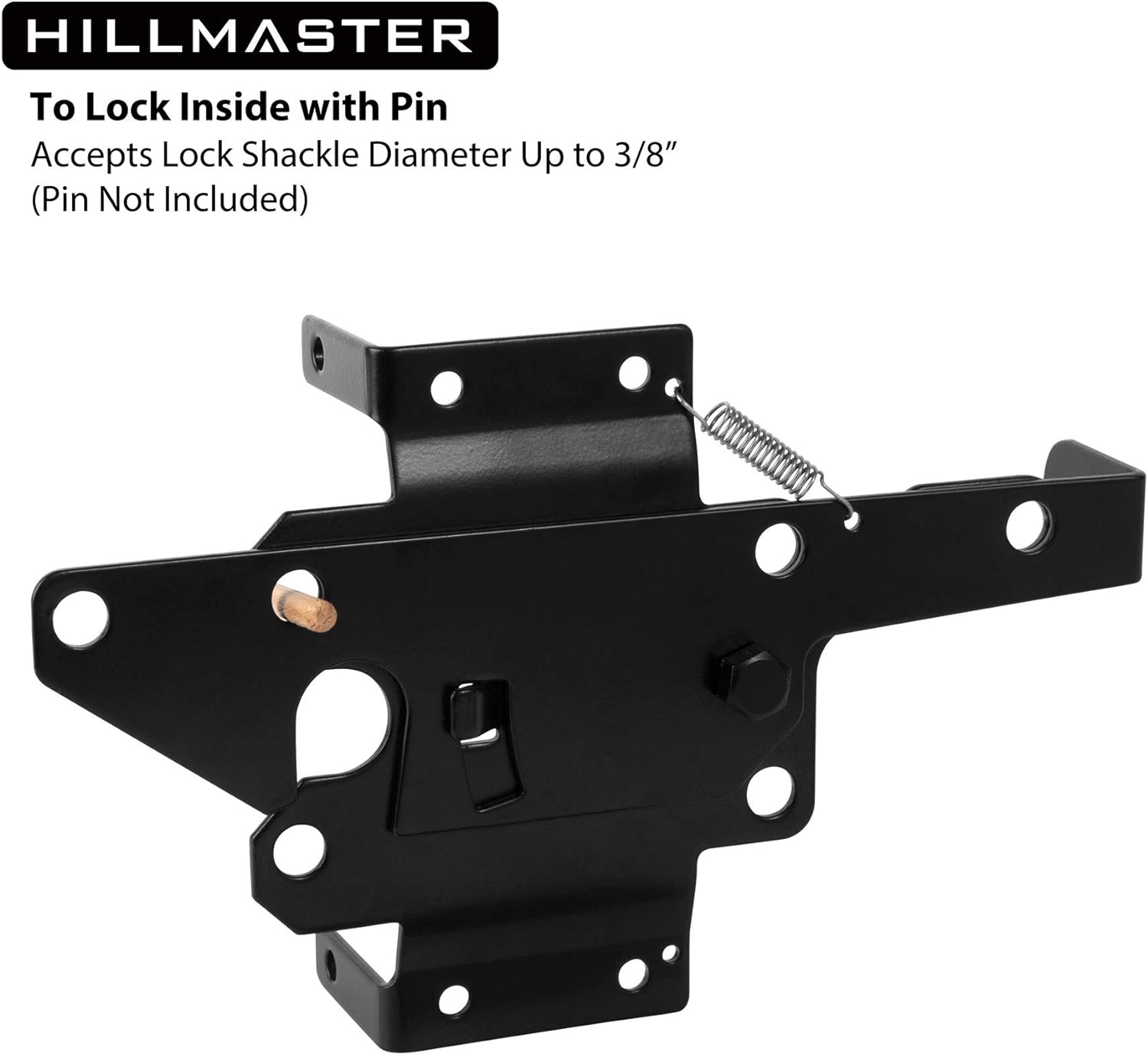 HILLMASTER Heavy Duty Self-Locking Gate Latch for Wooden Fence, Post Mount Automatic Gate Lock Gravity Door Latch Hardware for Secure Pool