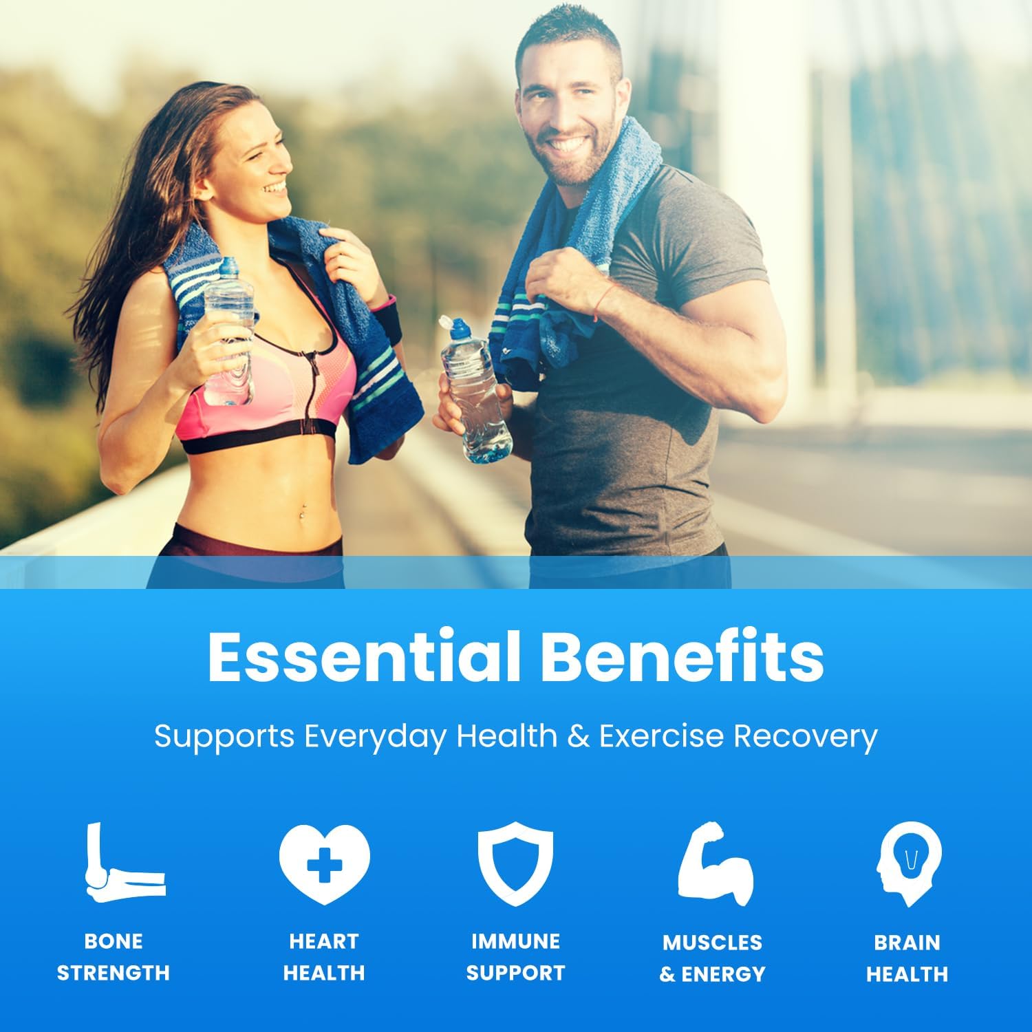 Magnesium Zinc & Vitamin D3 Supplement - Most Bioavailable Forms, Magnesium Glycinate, Malate, Citrate - Bone, Muscle & Heart Health