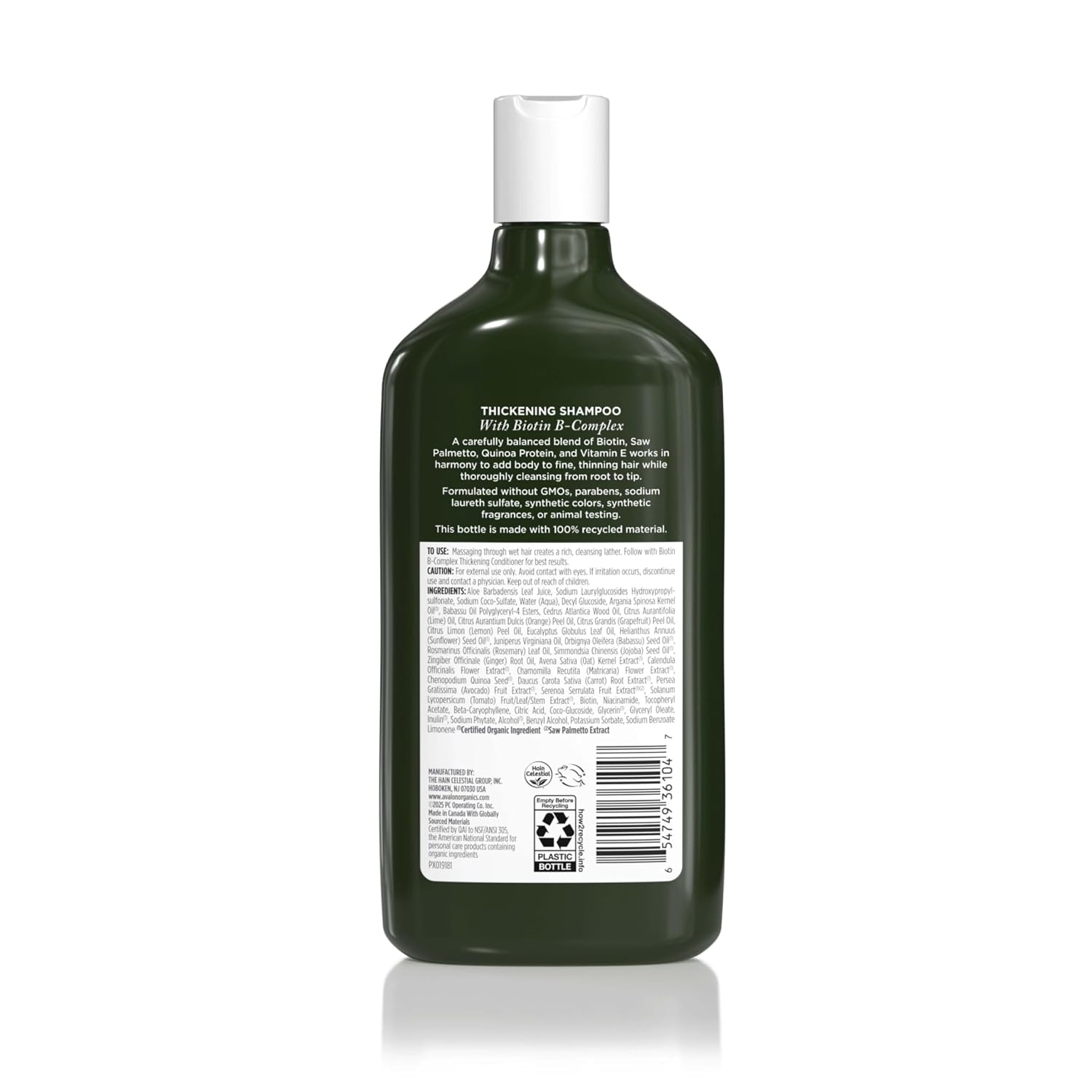 Avalon Organics Therapy Biotin B-Complex Thickening Shampoo, 32 oz