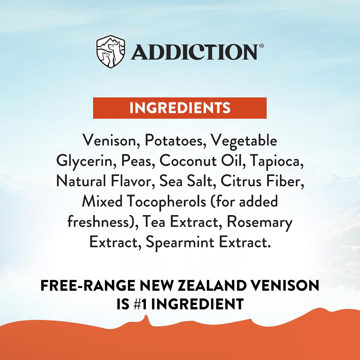 Addiction Venison Recipe Meaty Bites, All Natural Free Range Grain Free High Meat Dog Treats, 4 Oz.