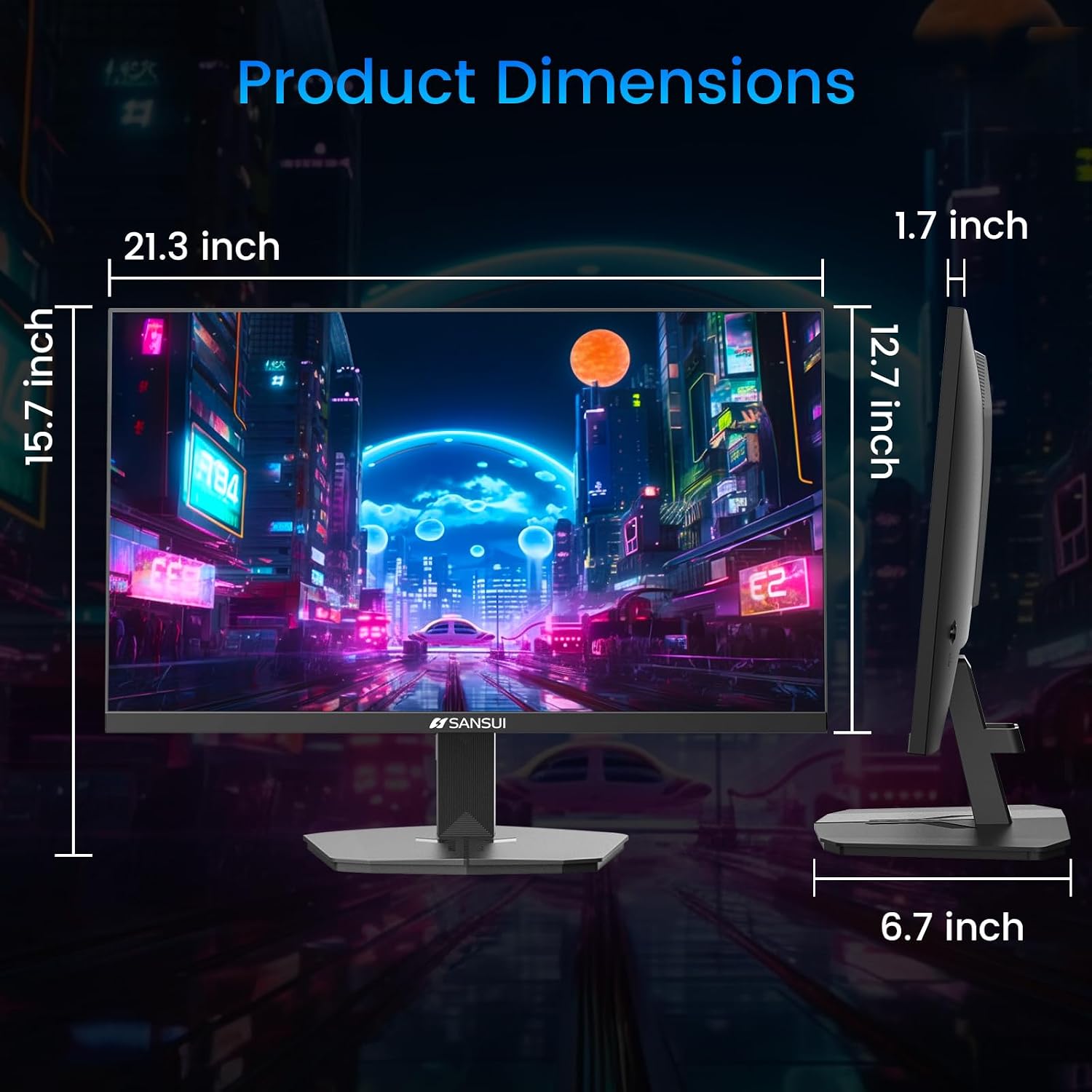 SANSUI 32 Inch Curved 240Hz Gaming Monitor High Refresh Rate, FHD 1080P | Gaming PC Monitor HDMI DP1.4, 1500R Curvature, 1Ms MPRT, HDR,Metal Stand,VESA Compatible(DP Cable Incl.)