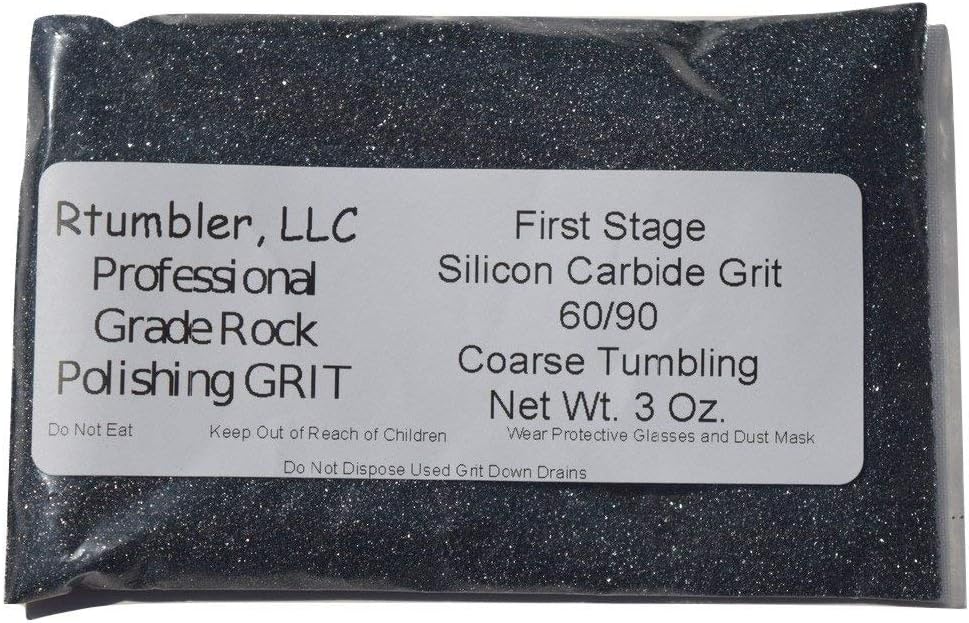 Rock Tumbler Grit for 3 Pound Tumbler by RTumbler Professional Grade Rock Polishing Grit