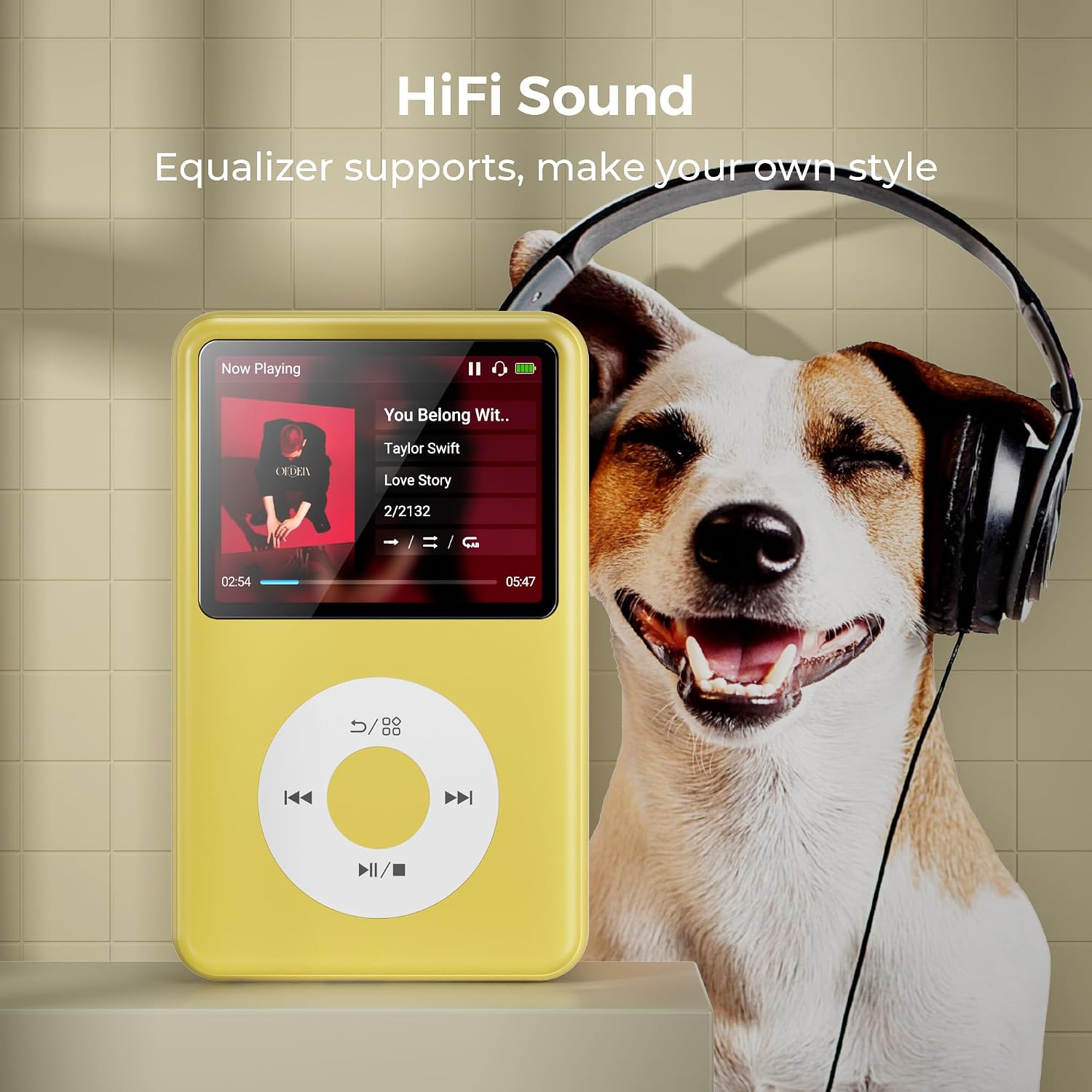 MP3 Player with Bluetooth 128GB Portable Music Digital Players Supports Playlist Audiobook Video Nice Gadget for Kids Black