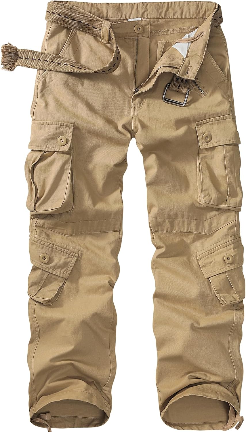 Mens Cargo Pants Camo Work Tactical Rip Stop BDU Casual Army Military Pants | 100% Cotton,Wear Resistant,Breathable,Sweat-absorbent,Men's Wild Cargo Pants with 8 Pockets,Relaxed Loose Fit Hiking Pants