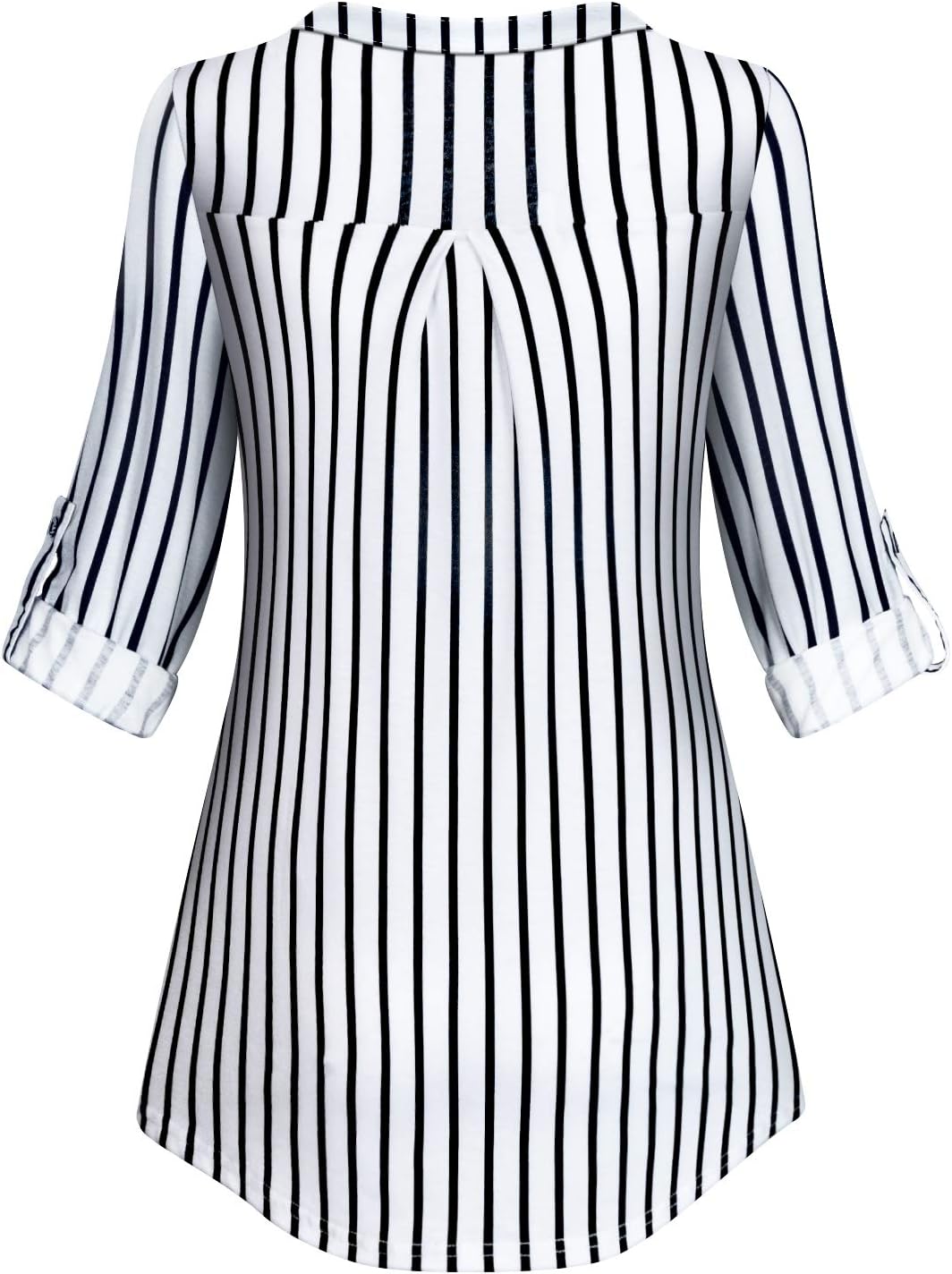 Tanst Sky Womens Casual Long Sleeve Zipped V Neck Plaid Tunic Blouses