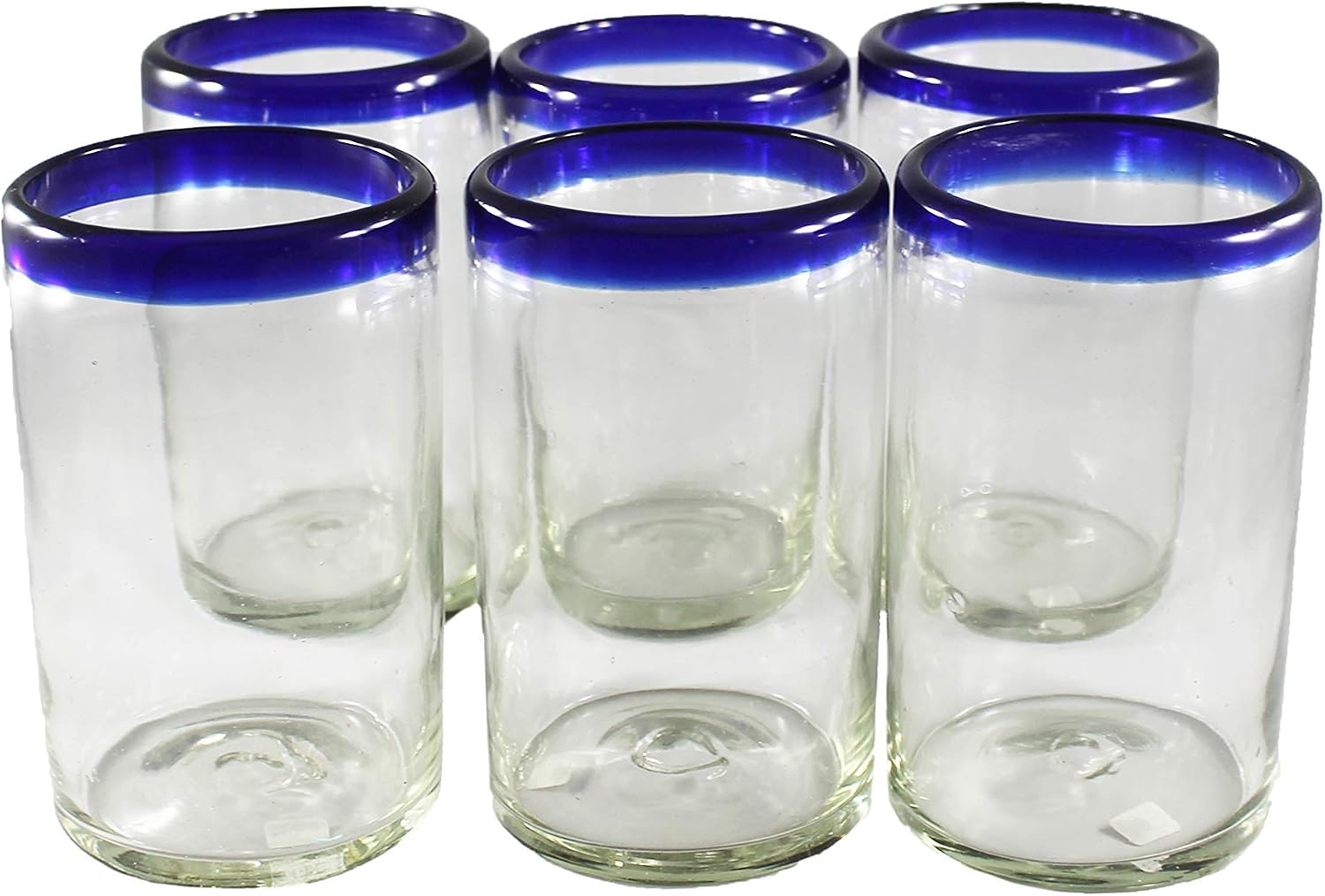 Fiesta Brands Mexican Blue Rimmed Drinking Glasses
