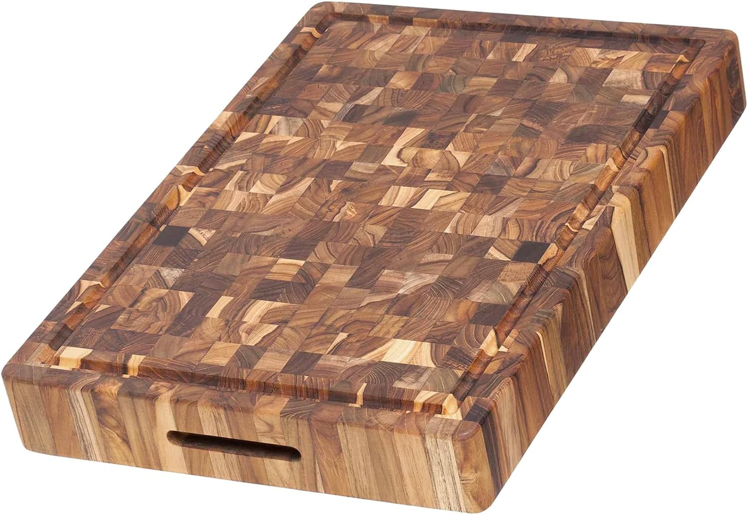Teakhaus Butcher Block Carving Board - Large Extra Thick Cutting Board with Juice Groove - Holiday Gift Ideas for Men and Women - Gift-Ready End Grain Wood, Knife Friendly - FSC Certified