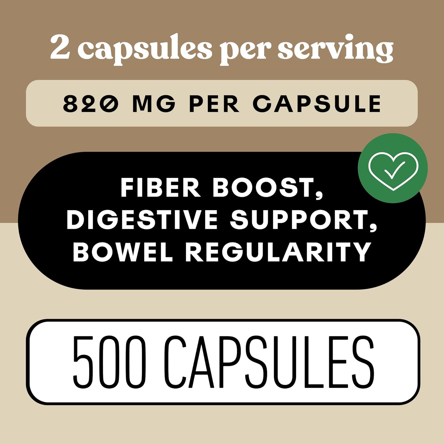 CNP | Organic Psyllium Husk Capsules 660mg - Fiber Caps, Colon Cleanse Aid