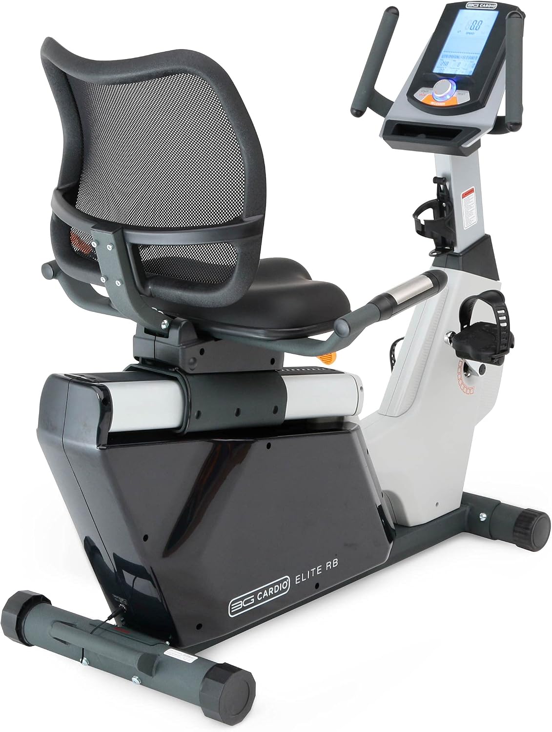 Elite RB X Recumbent Exercise Bike - FreeSync FTMS Bluetooth Smart App Connectivity - Compact 49" (L) - Oversized Soft 4-Way Adj. Seat - 350 lb Cap.