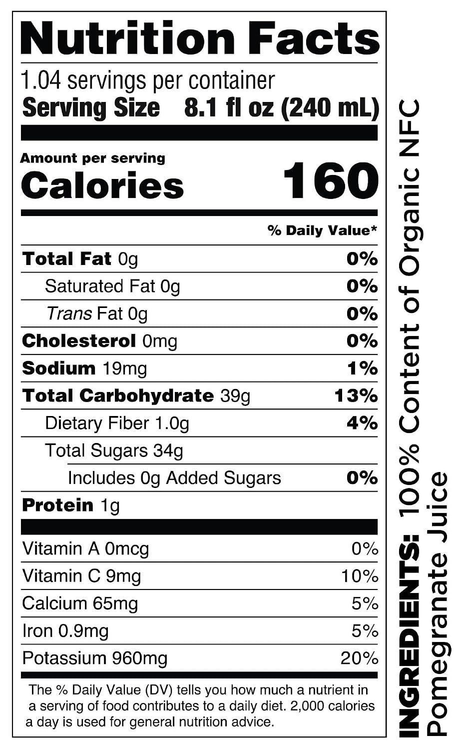 Pomona Organic Pure Black Cherry Juice, Cold Pressed Organic Juice, Non-GMO, No Sugar Added, Not from Concentrate, Gluten Free, Kosher Certified, Preservative Free 8.4 Ounce (Pack of 12),