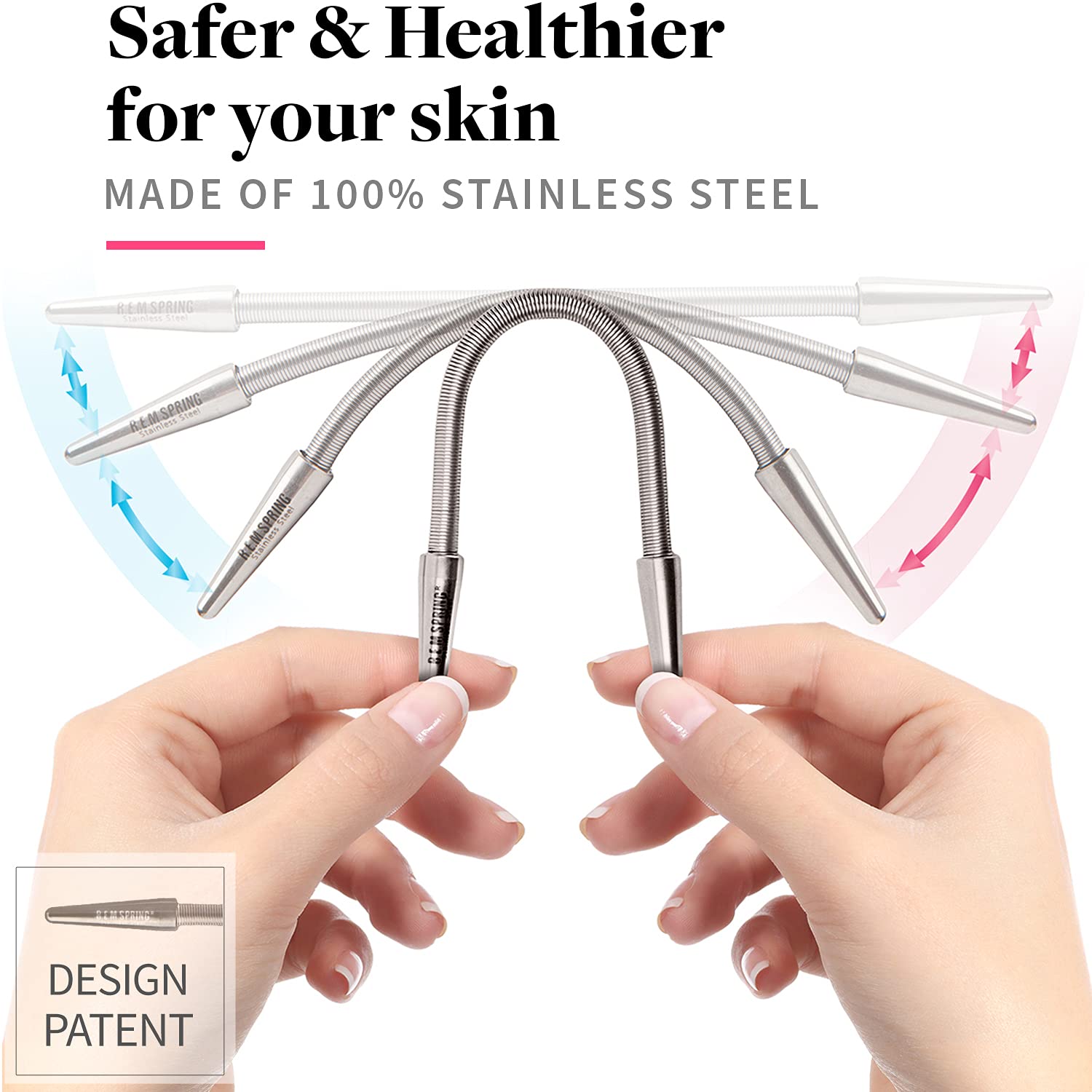 R.E.M Spring Facial Hair Remover - The Original Hair Removal Spring [Design Patent]. Removes Hair from Upper Lip, Chin
