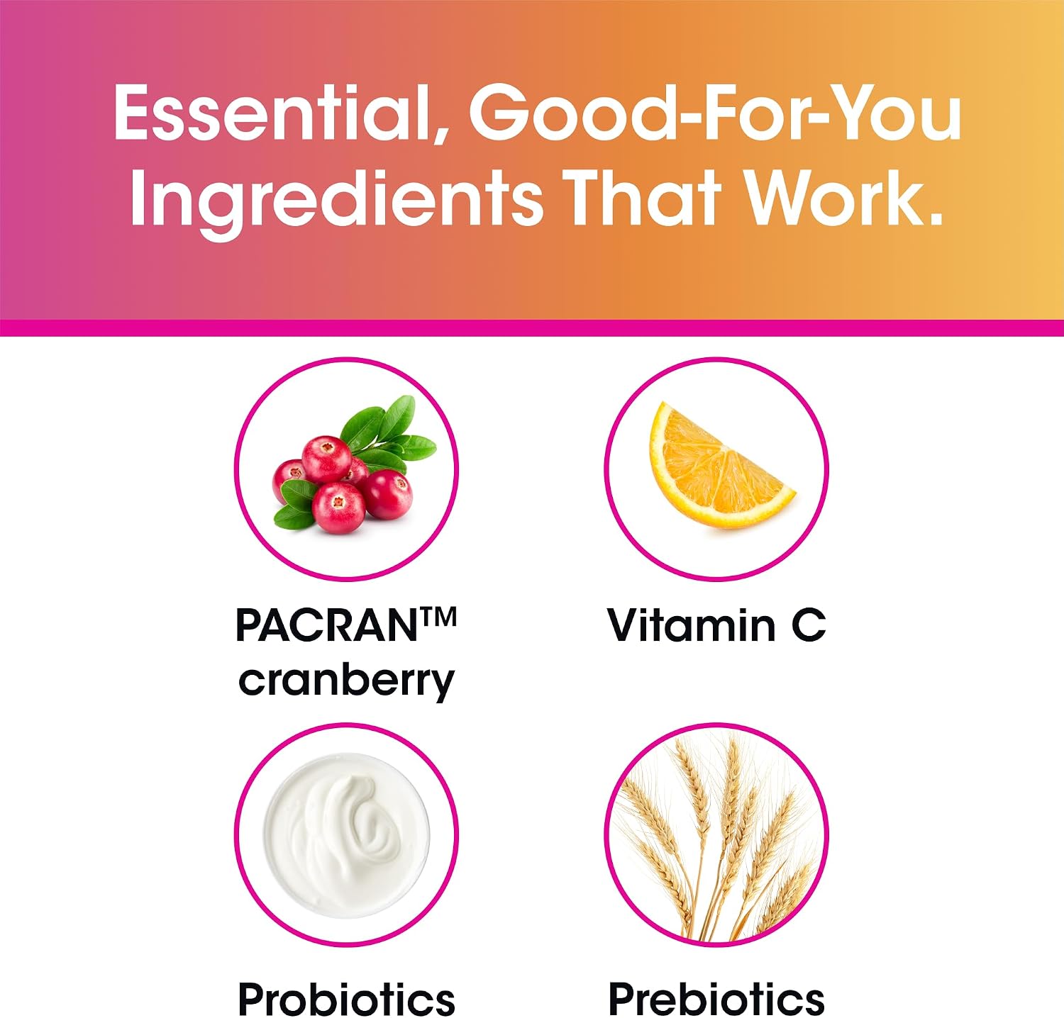 vH essentials Probiotics for Women with Prebiotics and Cranberry, 60 Ct | Feminine Health Dietary Supplement, Probiotics Support Gut Balance, Urinary Tract Health for Women, 30 Day Supply