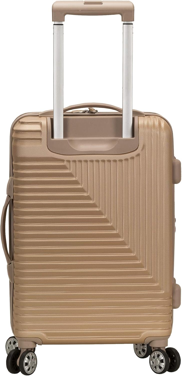 Rockland Star Trail Hardside 2 Piece Expandable Spinner Wheel Luggage Set, (20"/24"/28"), Champagne