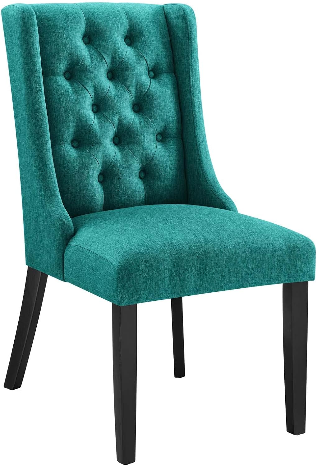 Modway Baronet Modern Tufted Upholstered Fabric Parsons Kitchen and Dining Room Chair in Beige
