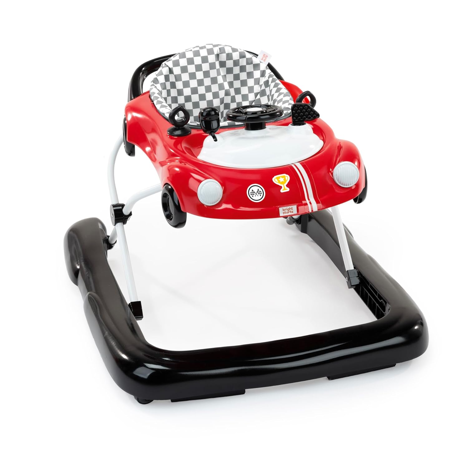 Bright Starts JuneBerry Walk-A-Bout Baby Walker and Entertainer, with Easy Fold Frame for Storage, Ages 6 Months +