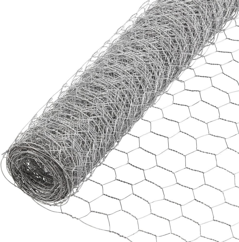 YARDGARD 2 Inch Poultry Netting, Chicken Wire Fence, 20 Gauge Galvanized Steel, Rabbit Fencing, Bird Enclosures, Garden Protection and Plant Support, 48 Inches x 150 Feet