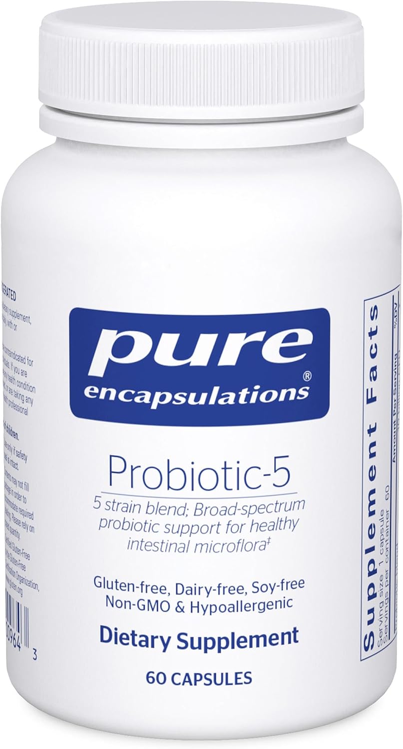 Pure Encapsulations Probiotic-5, 60 Capsules | Dairy and Soy Free Probiotic Blend to Support Immune and Gastrointestinal Health*