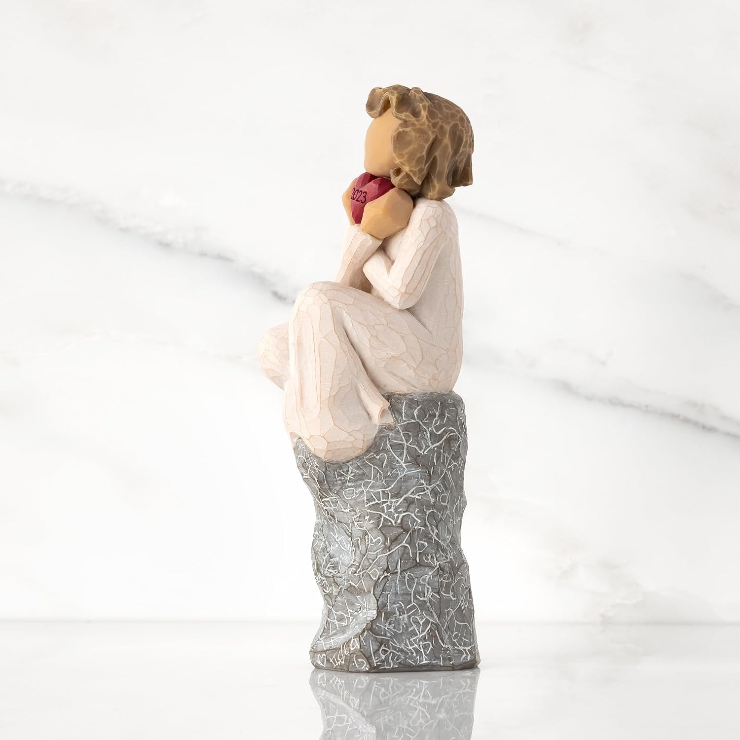 Willow Tree You and Me (Darker Skin), Sculpted Hand-Painted Figure | Cast from a Susan Lordi Original Carving, Expression of Love and Caring, Display on Shelf, Table or Mantel, Fitted Gift Box