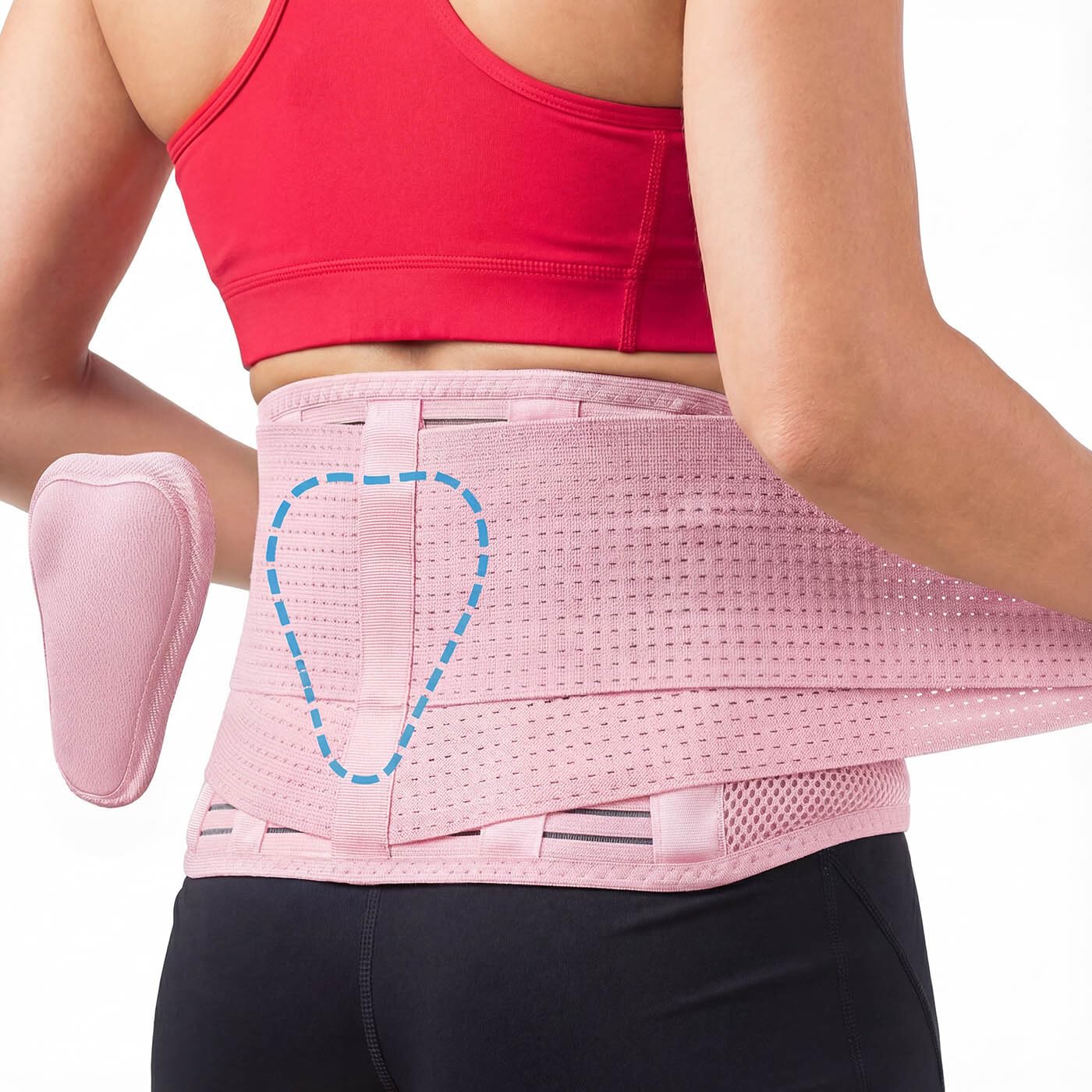 Sparthos Back Brace for Women & Men, Sciatica, Lower Back Pain - Black-L | Herniated Disc & Scoliosis Pain Relief, Adjustable Back Support Belt, Lumbar Pad, Breathable Mesh for Work & Heavy Lifting