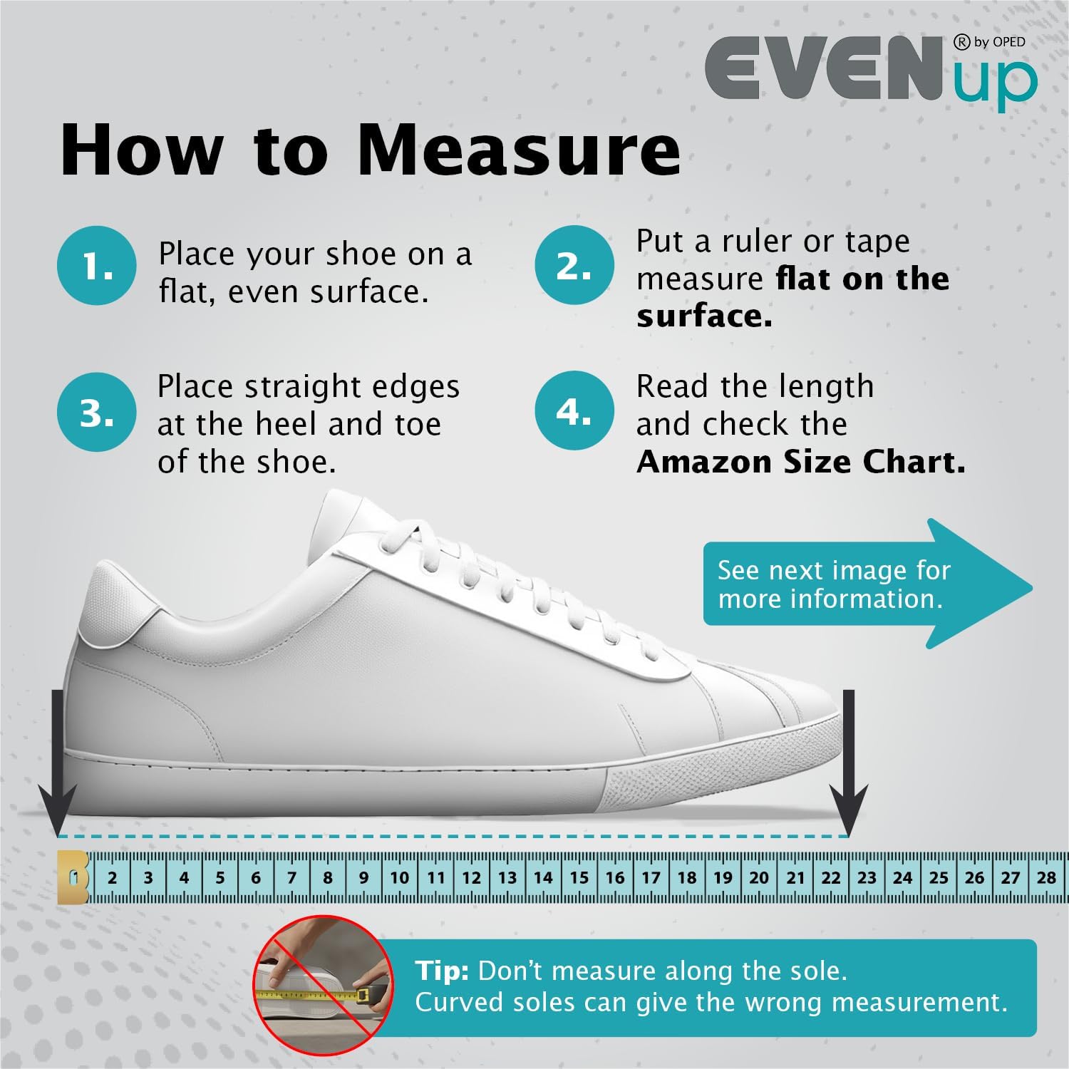 EVENup - Shoe Lift for Walking Boot I Adult Size Large I Shoe Balancer for Use with Fracture Boots or Leg Length Discrepancy I 3 Adjustable Heights