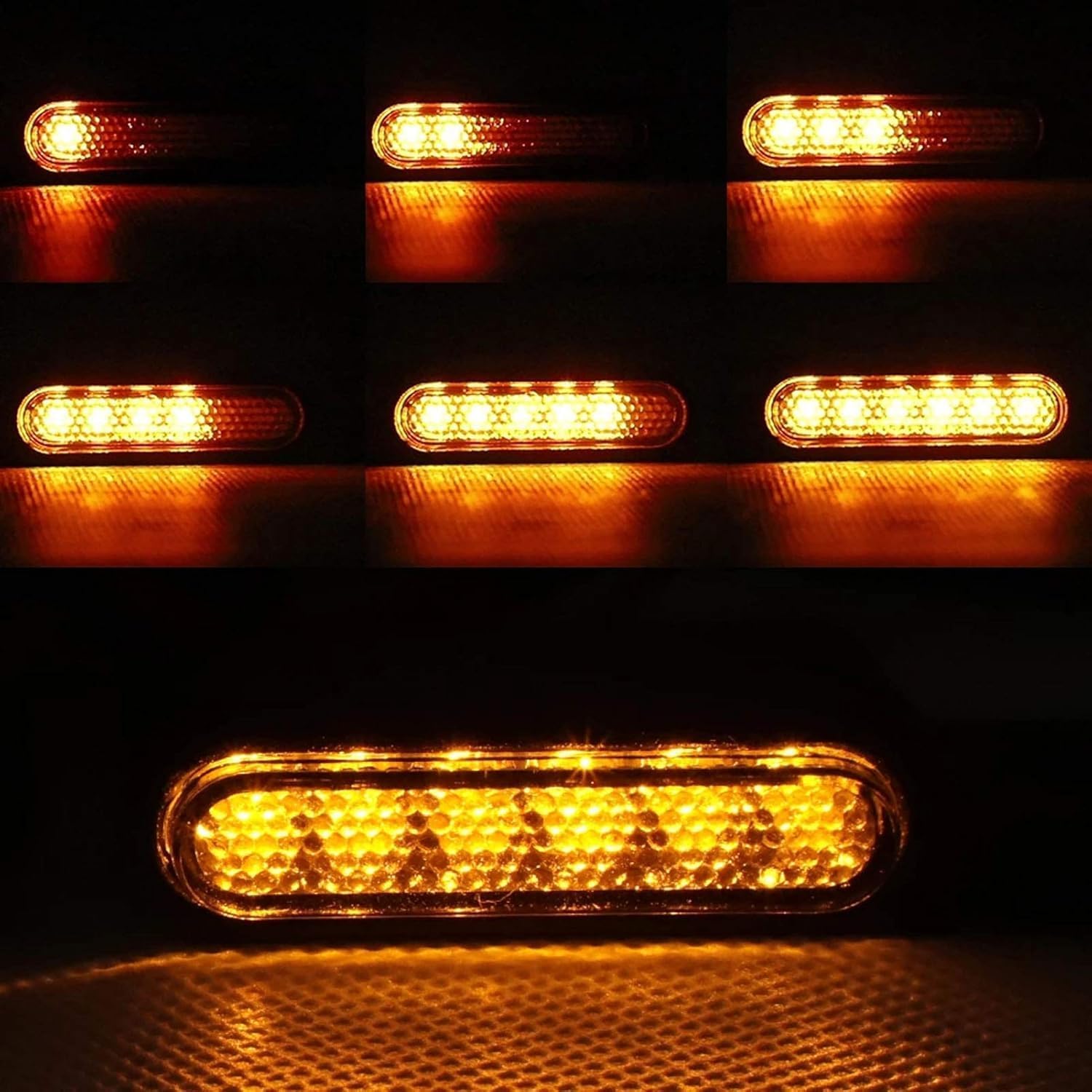 2PCS 12V Universal Motorcycle Mini Flowing LED Turn Signal Blinkers